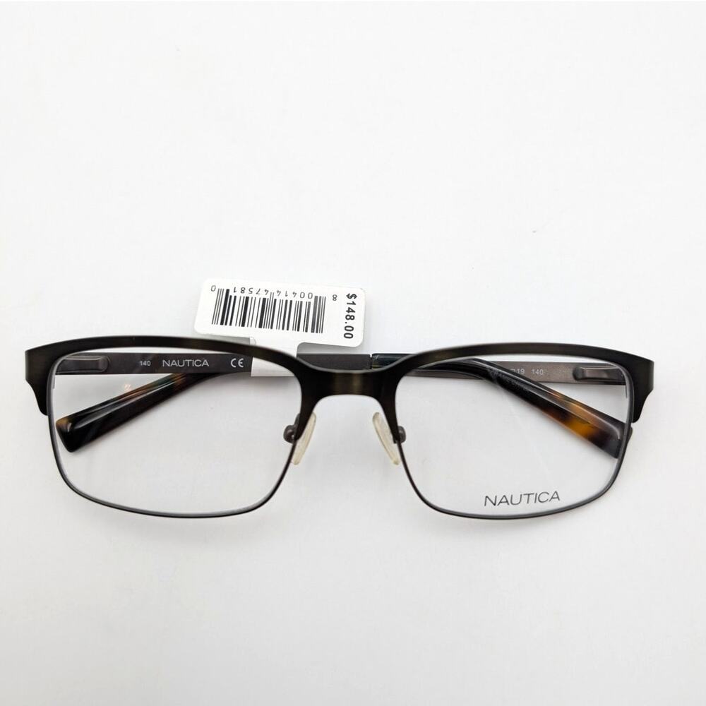 Nautica Unisex Rectangle Eyeglasses N9104 Matte Olive Frame 56-19-140